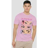 Netflix Kpop Demon Hunters Huntrix Eyes Comic Strip T-Shirt, Pink | Size: 2XL