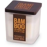 Bamboo Small Soy Wax Candle - Patchouli & Guaiac Wood in Cool White