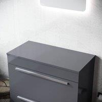 Nes Home Grey 800mm MDF Bathroom Worktop For Vanity Cabinet