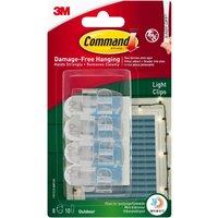 Command Outdoor Clear Light Clips 17017CLR-AWP in White