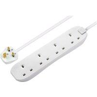Masterplug 4 Socket 5m Extension Lead 13A White