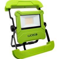 Luceco Foldable Compact Worklight with 13A Power Socket 30W, 2400lm in Green