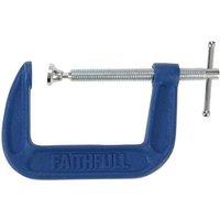 Faithfull Medium-Duty G Clamp 75Mm (3In) in Blue