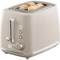 Daewoo 'Cascade' 2-Slice Toaster Defrost Reheat Cancel in Taupe