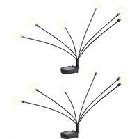 Gardenwize Solar Firefly Lights (Pack of 2) in Black