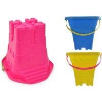 Nalu 8"/20cm Square Sand Castle Beach Bucket With Steps