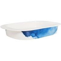 BlissHome Rick Stein Coves of Cornwall Bone China Large Roaster White/Blue in White