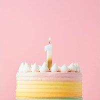 Club Green Gold Ombre Number '1' Celebration Candle