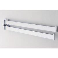 Luxury Living Palermo Bathroom Double Swing Towel Rail in Silver