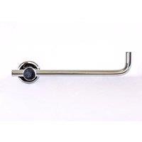 Luxury Living Coma Bathroom Toilet Roll Paper Holder in Silver