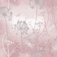 Arthouse Damselfly Wallpaper in Pink