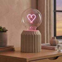 Garden Greatness Maison Heart Neon Effect LED Table Lamp
