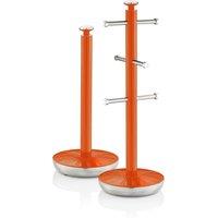 Swan Retro Towel Pole & Mug Tree in Orange