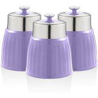 Swan Retro Set of 3 Canisters in Purple