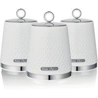 Swan Elegance Set of 3 Canisters in White | Size: A