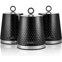 Swan Elegance Set of 3 Canisters in Black | Size: A