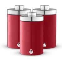 Swan Townhouse Set of 3 Canisters in Red | Size: A