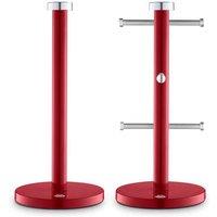Swan Towel Pole & Mug Tree Set in Red | Size: A