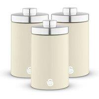 Swan Townhouse Set of 3 Canisters in Cream | Size: A