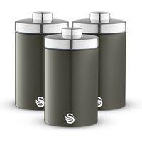 Swan Townhouse Set of 3 Canisters in Grey | Size: A