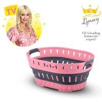 Swan Collapsible Laundry Basket in Pink | Size: A