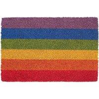 Nicola Spring Coir Door Mat - 60 x 40cm - Rainbow | Size: 40 cm x 60 cm