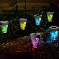 mysmartbuy Set of 6 Solar Powered Garden Silhouette Butterfly LED Stake Lights