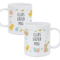 Personalised Memento Company Personalised Easter Bunny Plastic Mug in White