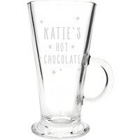 Personalised Memento Company Personalised Stars Hot Chocolate Latte Glass in Clear