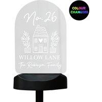 Personalised Memento Company Personalised Home Outdoor Solar Light in Clear