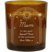 Personalised Memento Company Personalised Celestial Amber Glass Candle