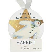 Personalised Memento Company Personalised The Snowman Acrylic Decoration in Clear