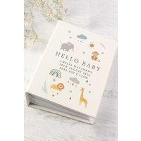 Personalised Memento Company Personalised Safari Animals 6x4 Photo Album with Sleeves in White