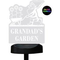 Personalised Memento Company Personalised Gnome Garden Outdoor Solar Light in Clear