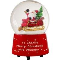 Personalised Memento Company Personalised Message Musical Santa Globe in Red