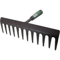 BARGAINS-GALORE 12 Tooth Replacement Rake Head Garden Lawn Leaf Leaves Garden Cleaning in Black
