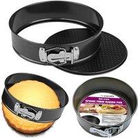 BARGAINS-GALORE 18cm Round Shape Cake Tin Pan Perfect For Baking Non Stick Bakeware in Black