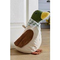 Ulster Weavers Mallard Animal Print 100% Cotton Shaped Doorstop in Beige