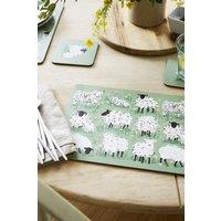 Ulster Weavers 'Woolly Sheep' Animal Print Printed MDF Placemat (4 Pack) in Green
