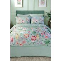 Soiree 'Tropical Leopard' 500 thread count Duvet Cover Set in Green | Size: King