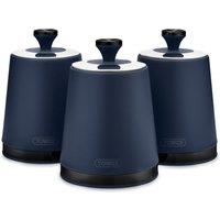 Tower Sera Set of 3 Canisters Midnight Blue, T826137BLU in Blue | Size: A