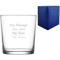 Uniqueful Personalised Engraved 345ml Bodega Tumbler Glass Birthday Gift in Clear | Size: 1000ml