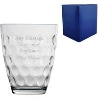 Uniqueful Personalised Engraved 390ml Dimpled Dots Tumbler Gift Box in Clear | Size: 100ml