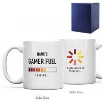 Uniqueful Personalised Gamer Fuel Name Printed Mug for Friend Birthday in White