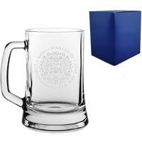 Uniqueful Personalised Engraved Commemorative Coronation of the King Beer Mug in Clear | Size: 20oz (550ml)