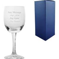 Uniqueful Personalised Grosvenor Lead Crystal Goblet Star Cut Base 285ml in Clear | Size: 300ml