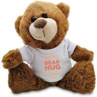 Uniqueful Personalised Bear Hug Dark Brown Teddy Bear T-Shirt Toy for Friend | Size: 15 cm