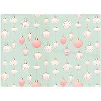 Warren Reed - Designer Christmas Decorations Pink & Green Glass Chopping Board
