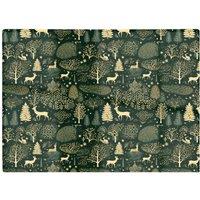Warren Reed - Designer Green Christmas Woodlands Glass Chopping Board