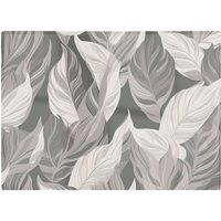 Warren Reed - Designer Grey Floral Leaves Glass Chopping Board